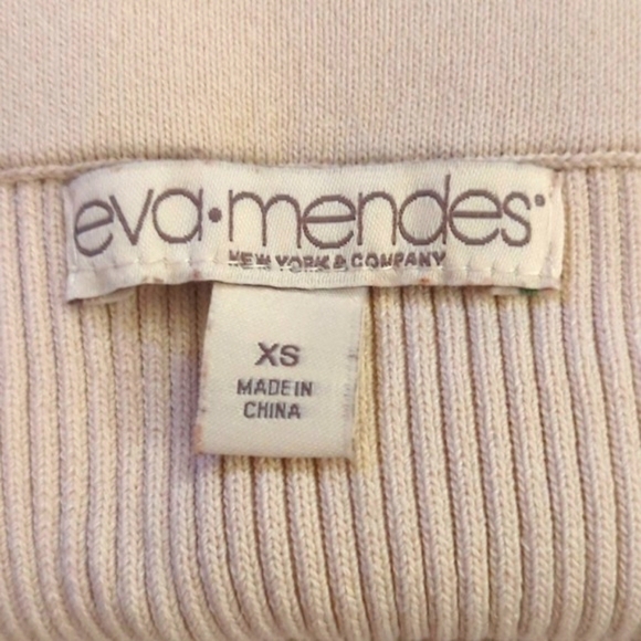NY&C Eva Mendes Off Shoulder Button Down Ribbed Bodycon Dress XS - Picture 8 of 9